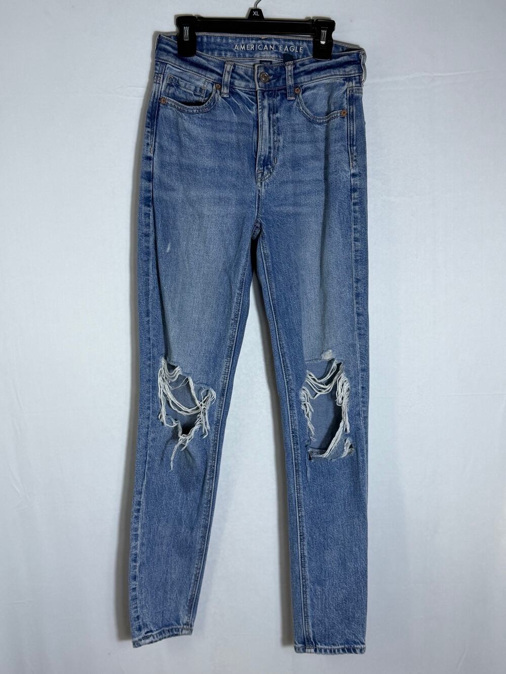 American Eagle Strigid Distressed Skinny Jeans Blue Size 00 Regular